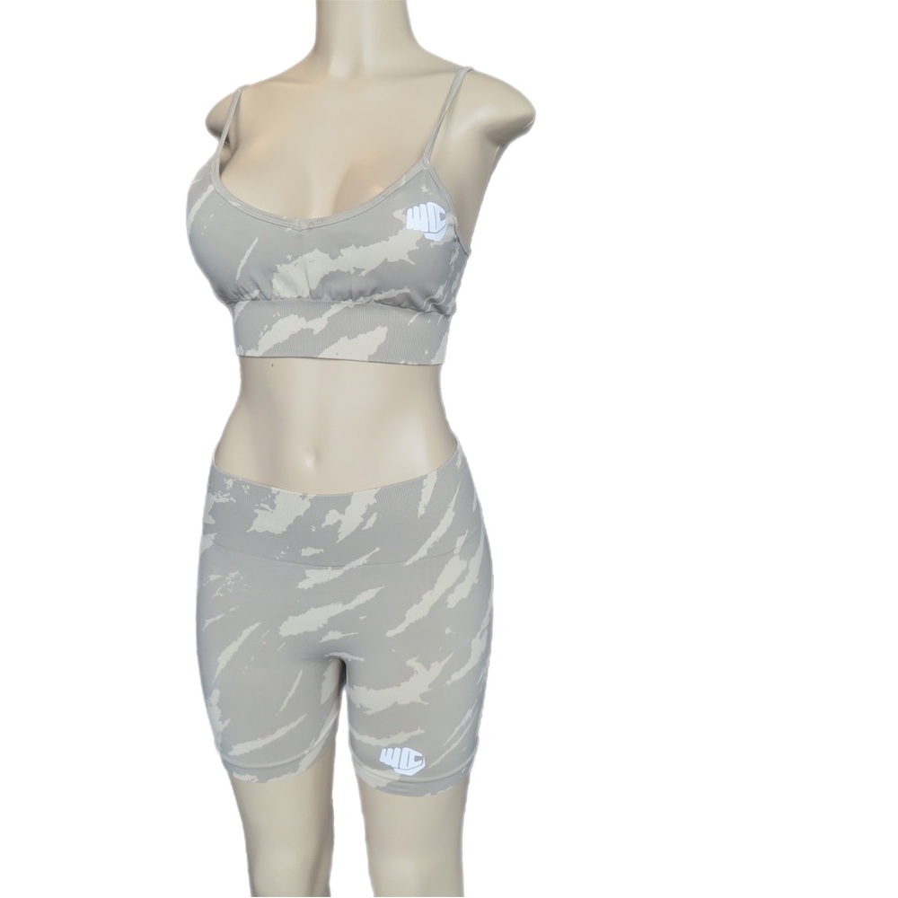 Tan Camo Seamless Yoga Gym Set